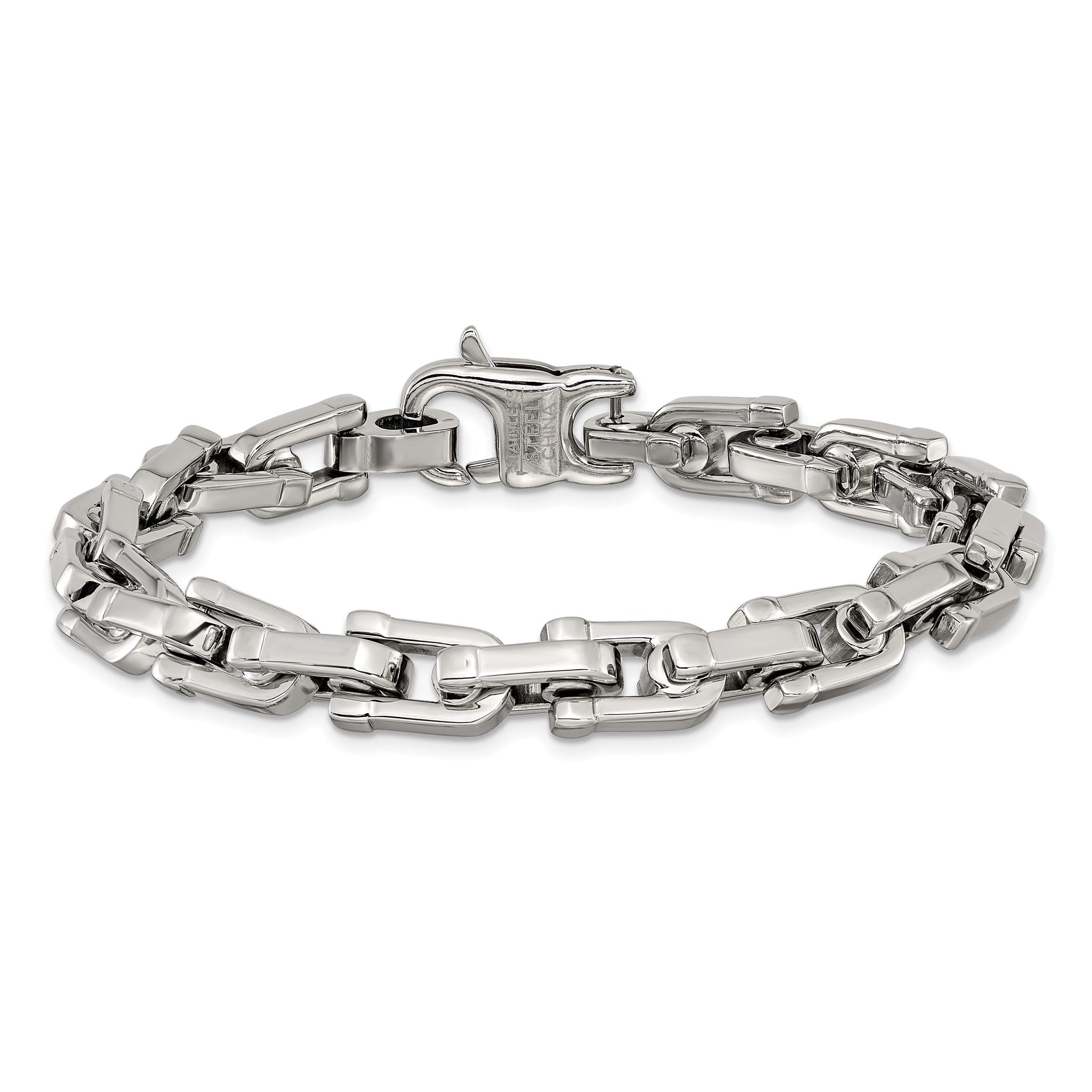 Stainless Steel Brushed and Polished Bracelet for Men