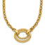 14K Polished Double Oval 17.5 inch Fancy Necklace Plus 0.5 inch Extender