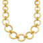 14K Polished Graduated Circle Link Necklace