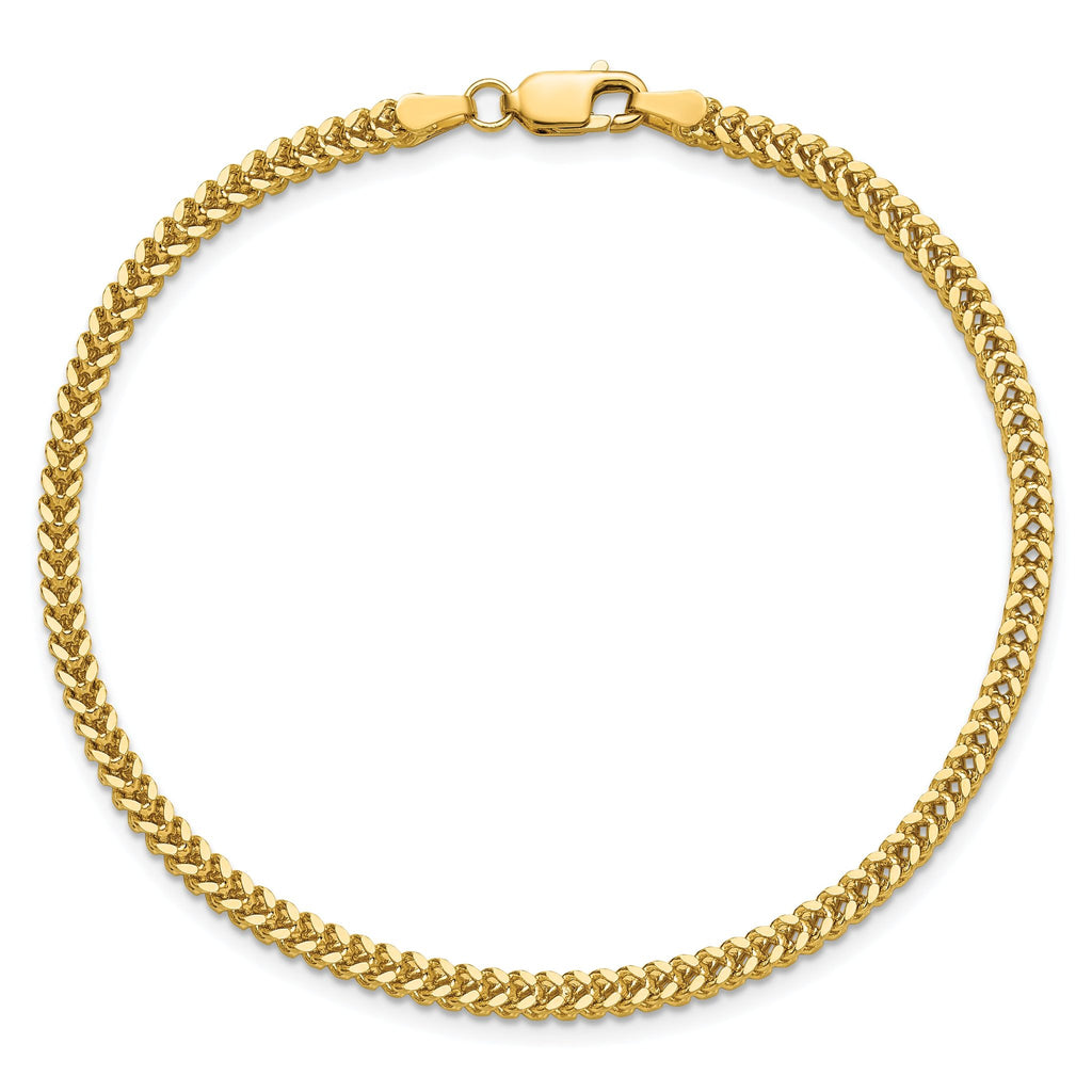 14K 7 inch 2.3mm Franco with Lobster Clasp Bracelet