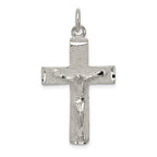 Sterling Silver 925 Polished Cross Pendant with Anti-Tarnish Finish