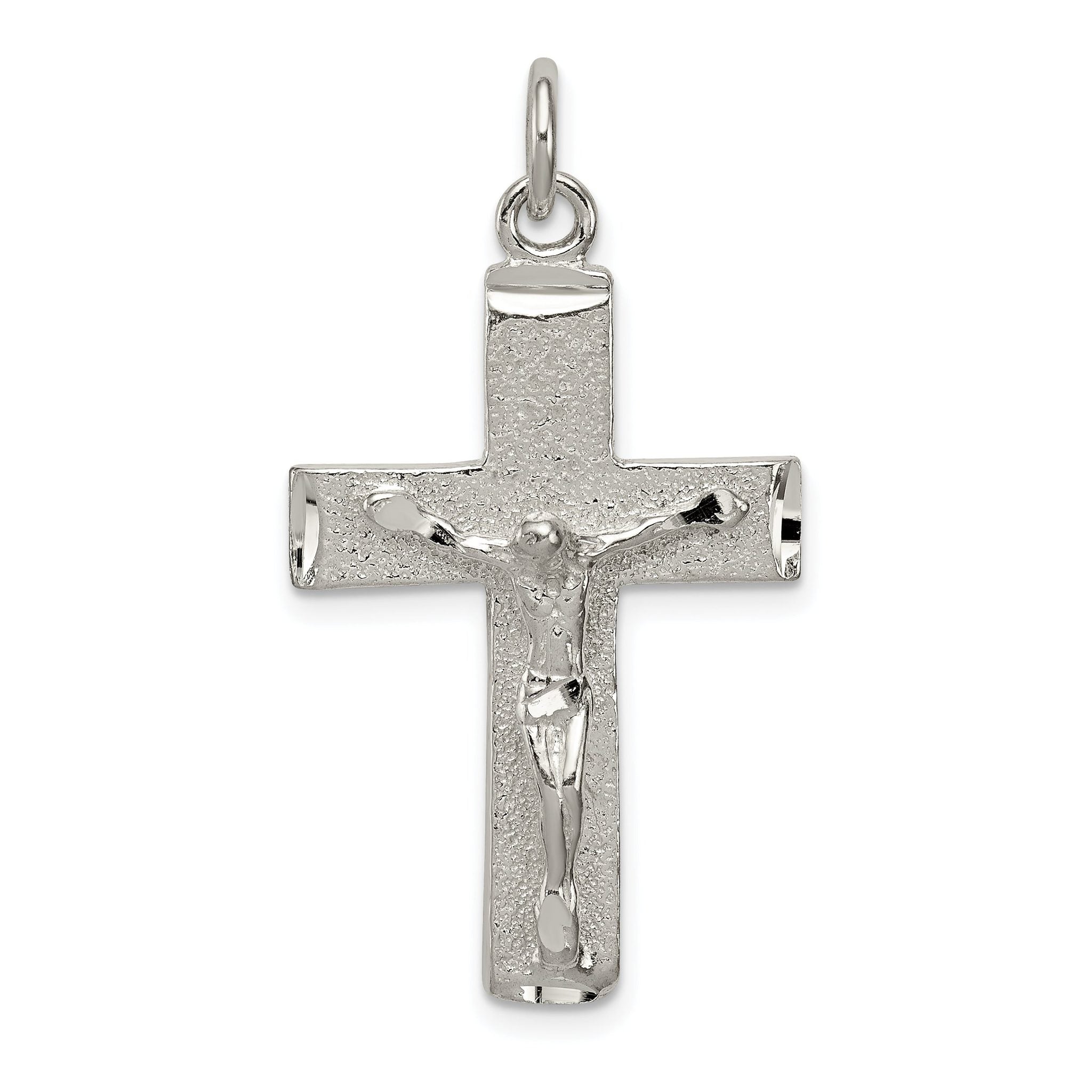 Sterling Silver 925 Polished Cross Pendant with Anti-Tarnish Finish
