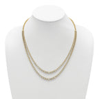 14k 15 1/2 carat Lab Grown Diamond VS/SI+ G+ Complete 20 inch Graduated Layered Tennis Necklace