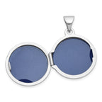 Sterling Silver Rhodium-plated Polished Tree Of Life 16mm Round Locket
