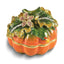 Autumn Pumpkin Trinket Box & Necklace Set in Gold-Tone Pewter