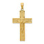 14k Satin Finish Crucifix Pendant