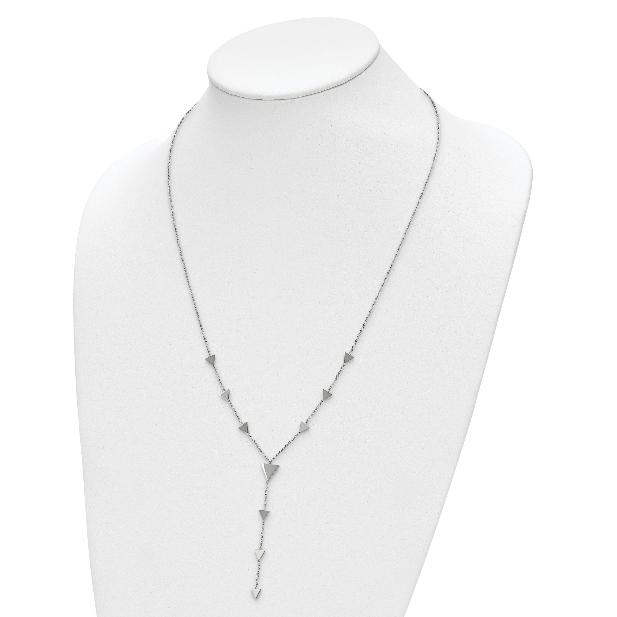 Chisel Stainless Steel Polished Triangles 24 inch Cable Chain Y Necklace Secondary image
