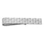Men's Polished Sterling Silver Tie Bar with Rhodium Finish
