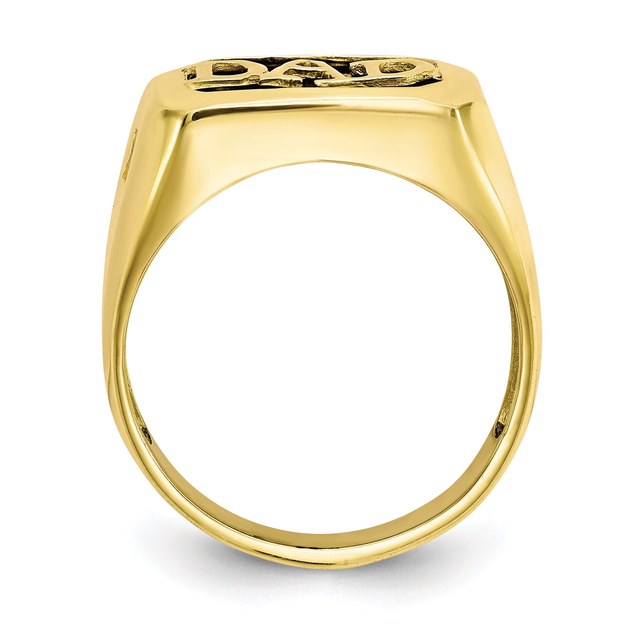 10k Men's Diamond and Black Onyx DAD Ring Secondary image