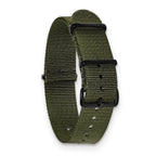Olive Military Ballistic Nylon Watch Band, 18mm