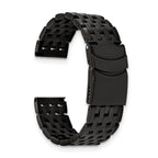 Navitimer-Style Watch Band in Black PVD Stainless Steel, 20mm