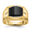 10k Men's Diamond and Black Onyx Ring