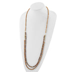 Sterling Silver Gold-plated Multi Stone Adj. 17in or 40in Necklace