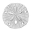 De-Ani Sterling Silver Rhodium-Plated Polished and Textured Large Sand Dollar Slide