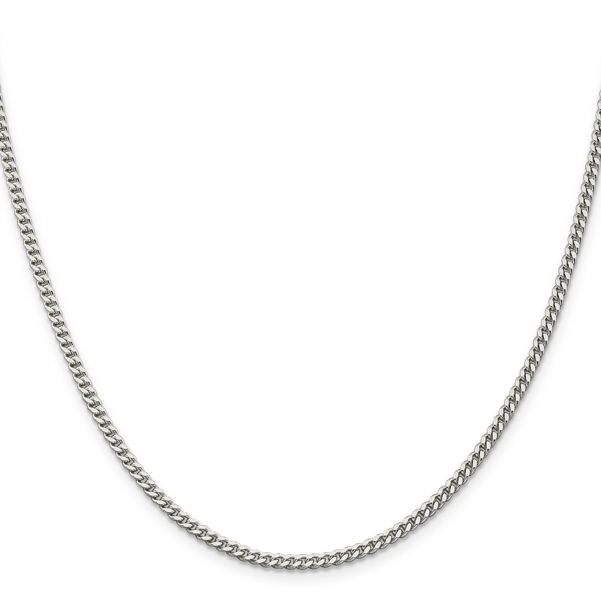 Sterling Silver Curb Chain Necklace 3mm Secondary image