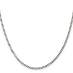 Sterling Silver Curb Chain Necklace 3mm