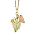 10K Tri-Color Gold Necklace with Elegant Black Hills Themed Pendant