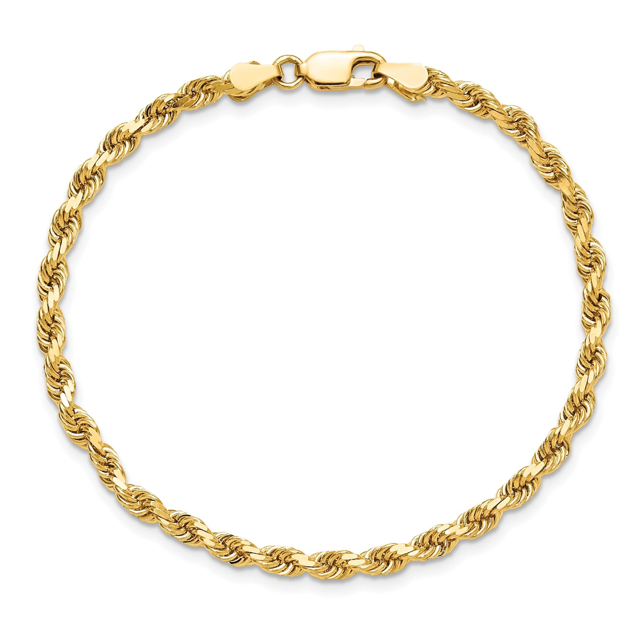 10k 3.5mm Diamond-cut Rope Chain