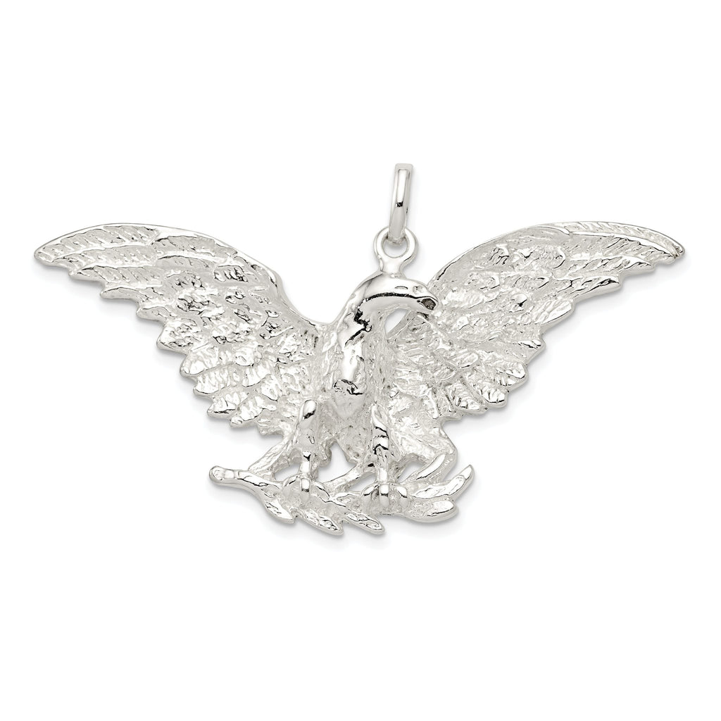 Sterling Silver 925 Men's Eagle Charm with Anti-Tarnish Finish