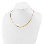 14K Polished Fancy Mirror Link Necklace