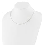 Diamond-Cut Square Cable Adjustable Chain in 14K White Gold