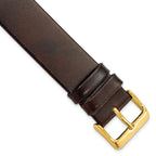 Italian Calfskin Watch Band in Dark Brown, 20mm