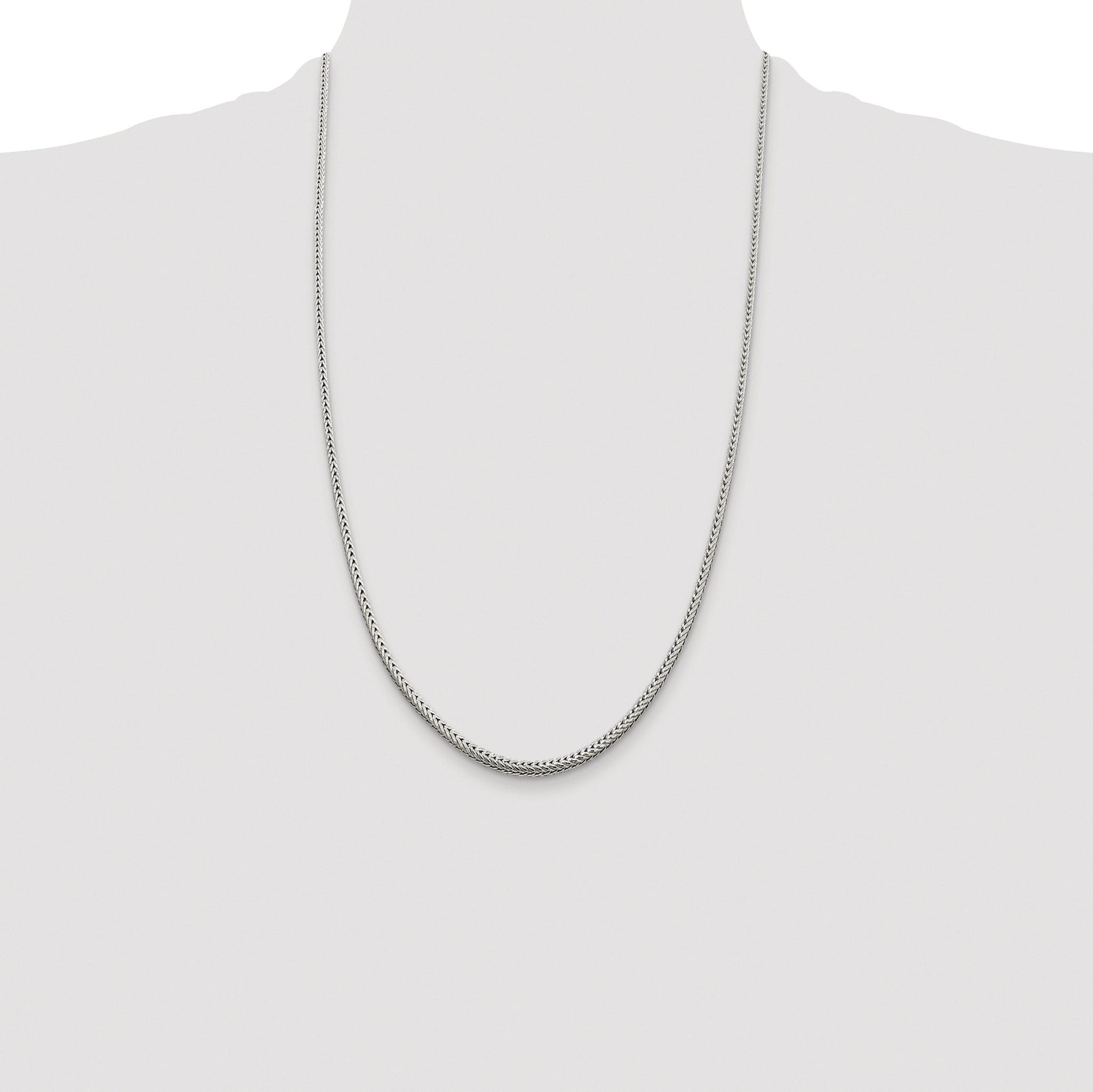 Diamond-Cut Round Franco Chain in Sterling Silver, 2.5mm