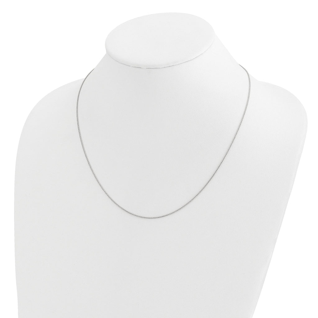 Adjustable Diamond-Cut Wheat Chain in 14K White Gold