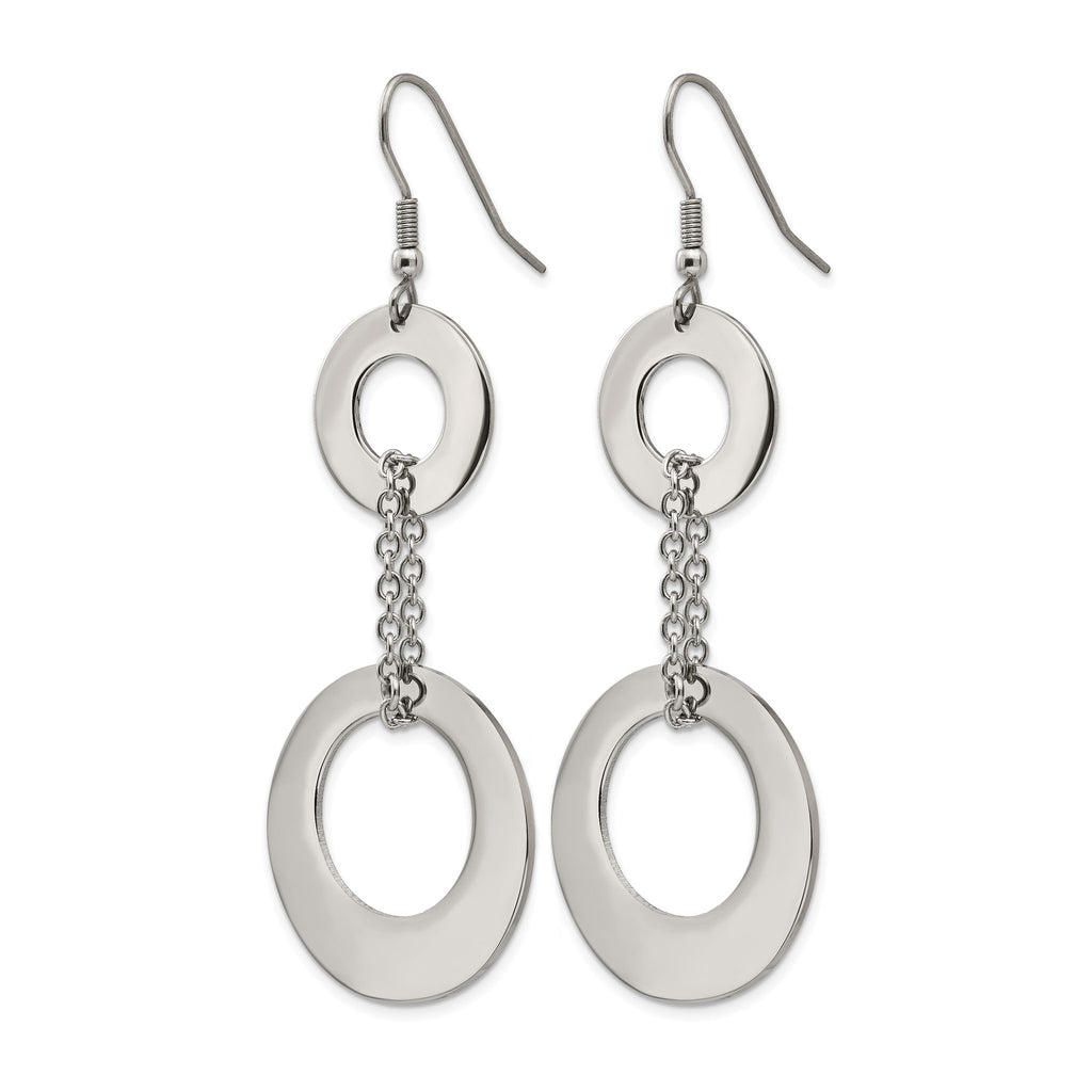 Stainless Steel Polished Drop Dangle Earrings for Women