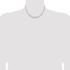 Concave Beveled Curb Chain in Sterling Silver, 4.5mm