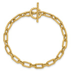 14K Polished and Twisted Fancy Toggle Bracelet
