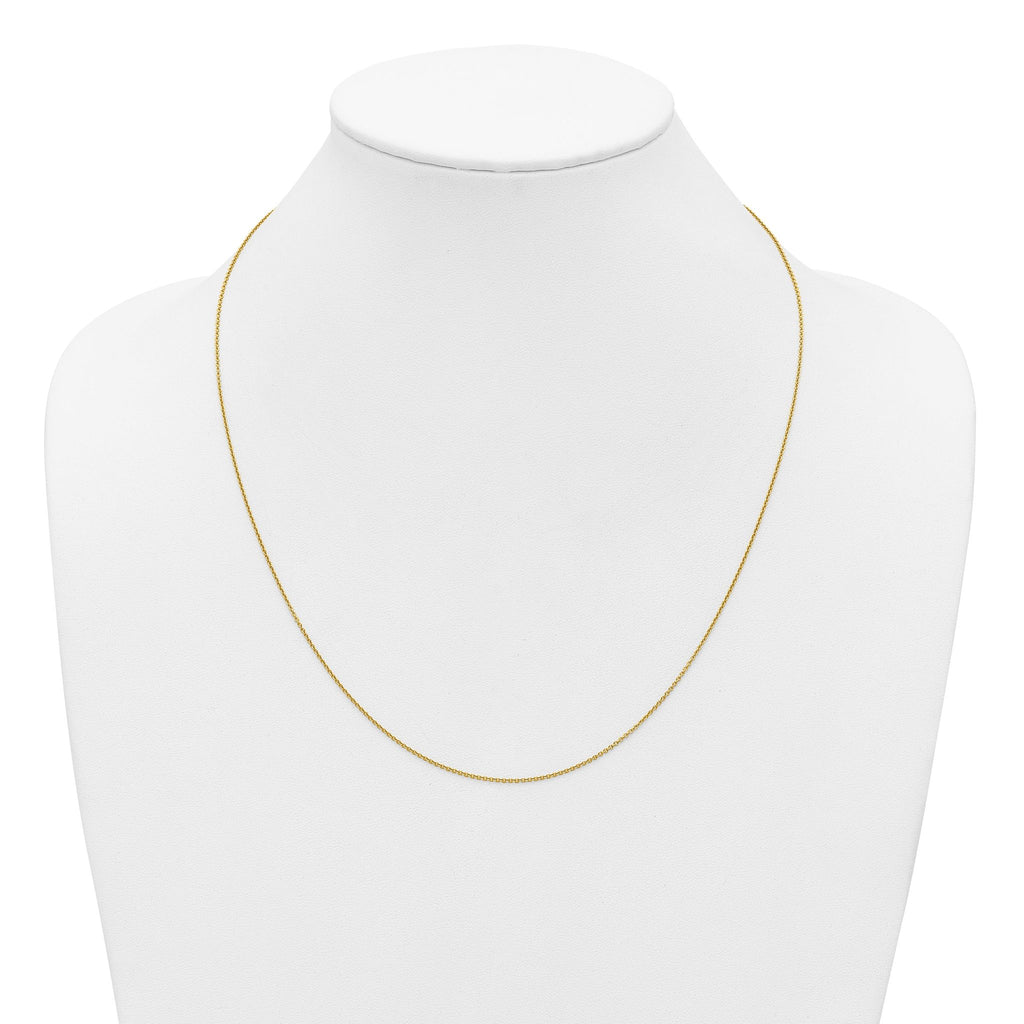 14K Gold Filled Adjustable Cable Chain Necklace in 1.2mm Width
