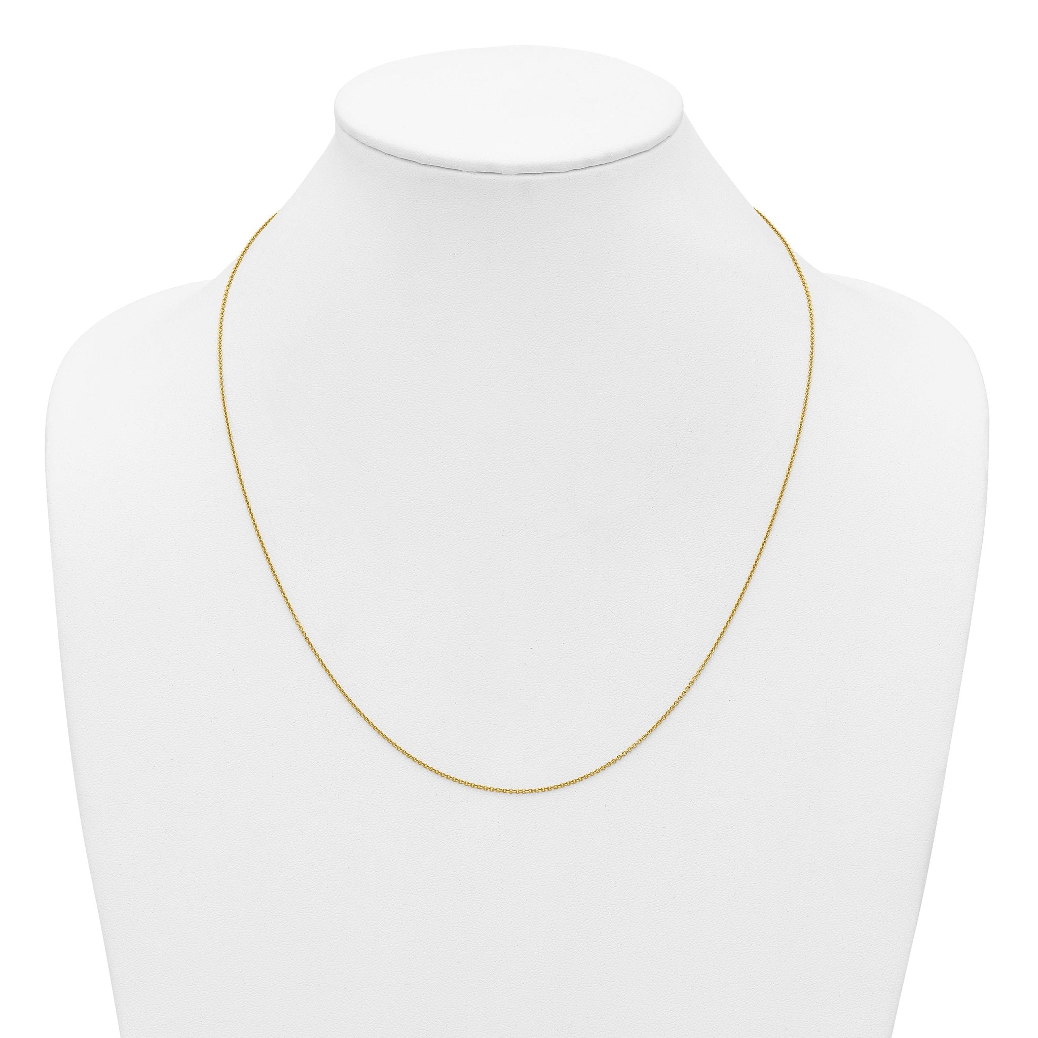14K Gold Filled Adjustable Cable Chain Necklace in 1.2mm Width