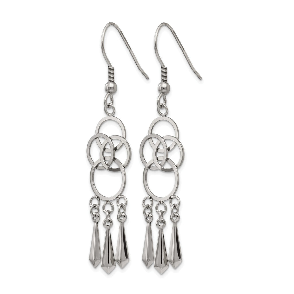 Stainless Steel Polished Drop Dangle Earrings for Women