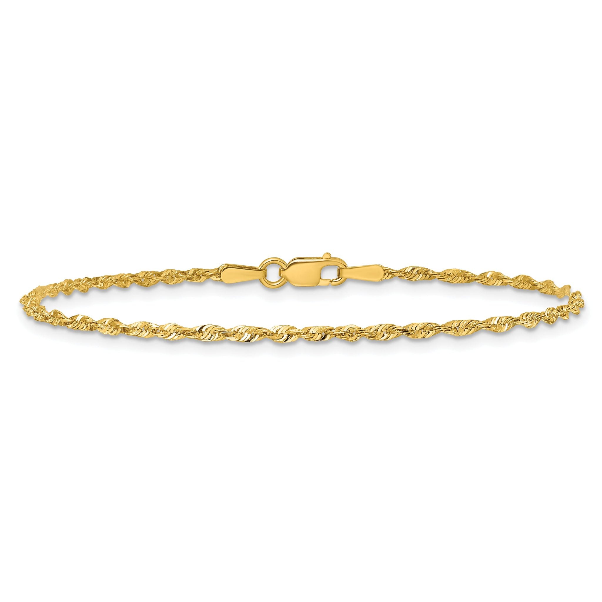 Diamond-Cut Rope Chain in 10K Yellow Gold, 1.8mm