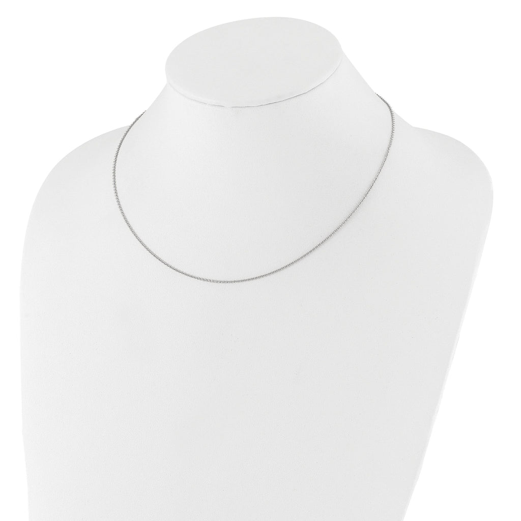 Adjustable Round Cable Chain in 14K White Gold, 1.4mm