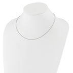 Adjustable Round Cable Chain in 14K White Gold, 1.4mm