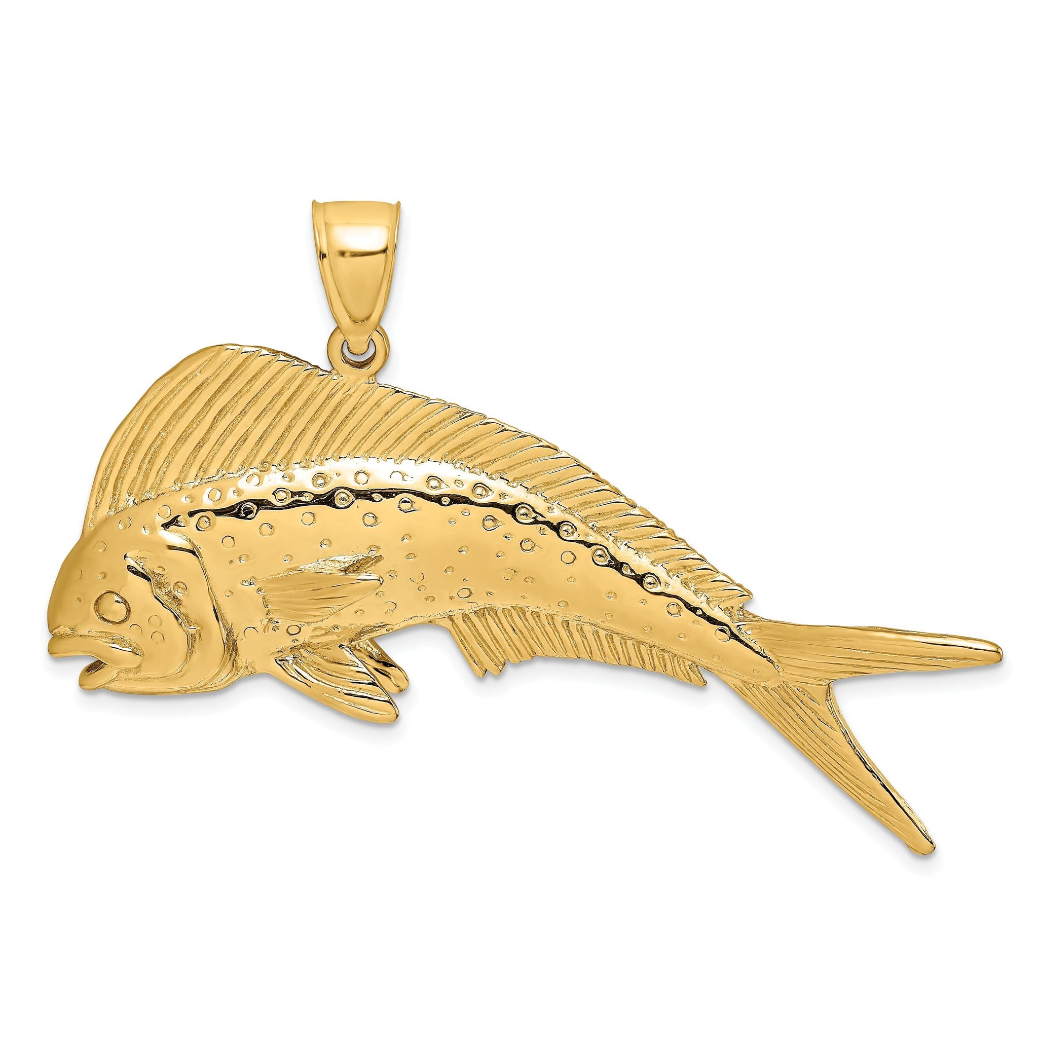 14K Large 2-D Female Dorado (Mahi-Mahi) Charm Main image