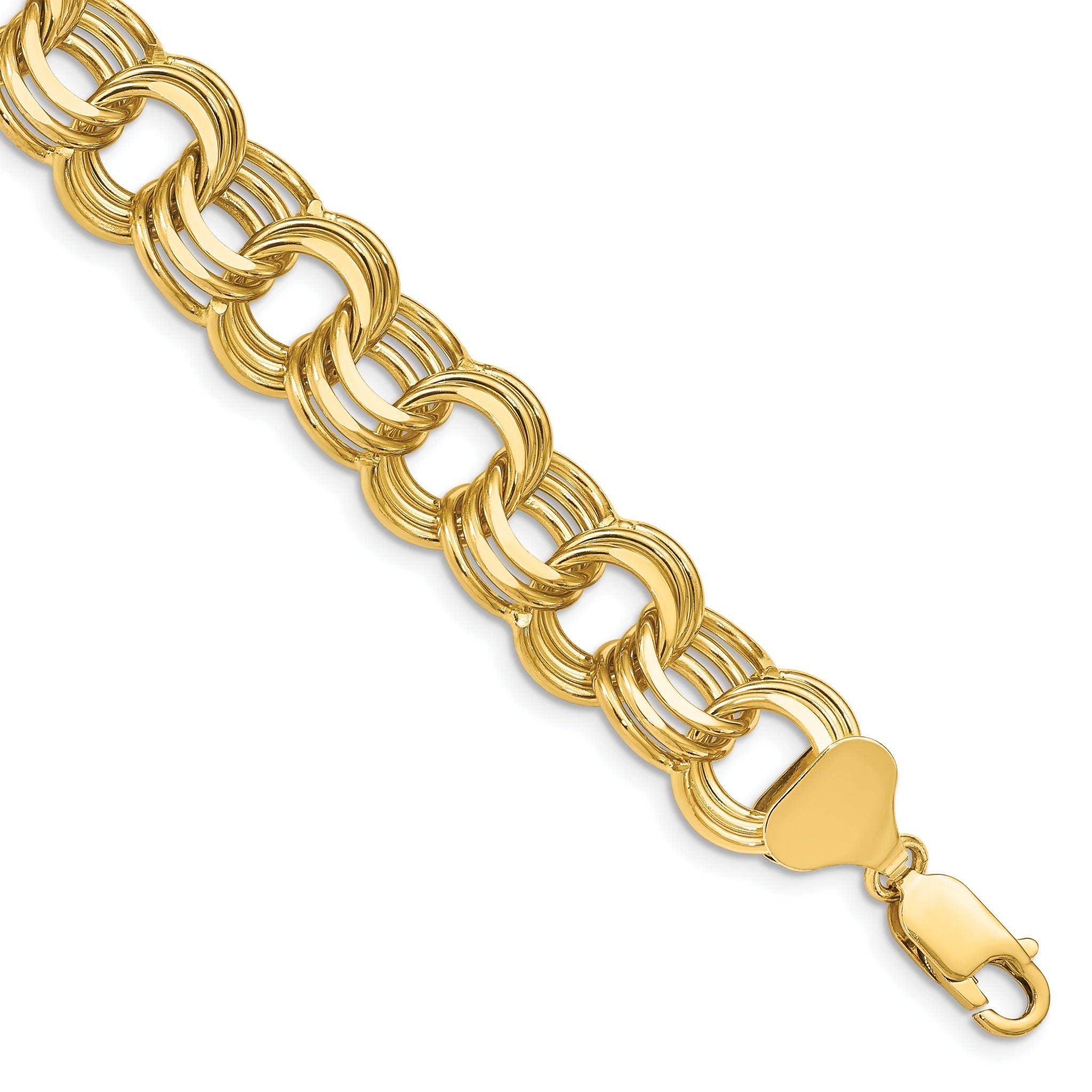 14k Triple Link Charm Bracelet Main image