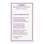 Sentimental Expressions Sterling Silver Rhodium and Gold-plated CZ I Love You More Each Day Heart 18 inch Necklace with Poem Card