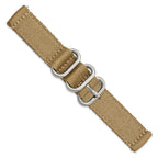 Two-Piece Ballistic Nylon Watch Band in Khaki Brown, 18mm
