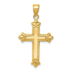 14K Gold Reversible Diamond-Cut Cross Pendant by Sophia Jewelers