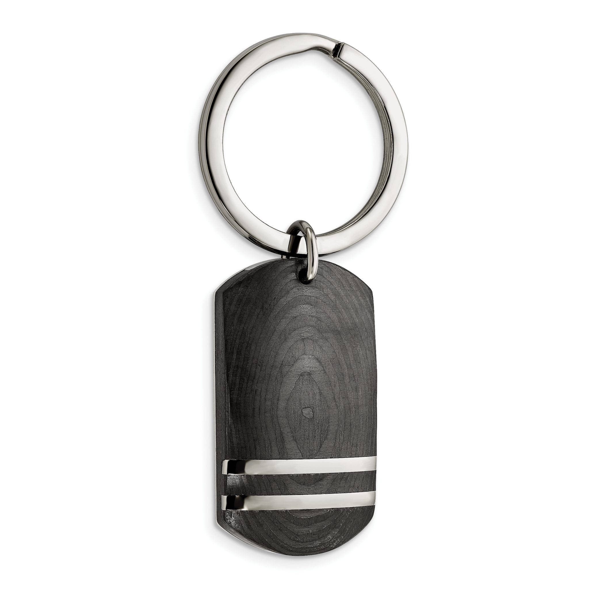 Chisel Stainless Steel Polished with Solid Carbon Fiber Key Ring Main image