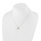 14k 1/3 carat Lab Grown Diamond VS/SI+ G+ Round Complete 18 inch U-Shape Pendant Necklace