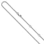 SS Rh-plated 1.5mm Box 1in+1in Adjustable Chain