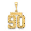 14K Gold Diamond-Cut Number 90 Charm  Polished Medium Themed Pendant