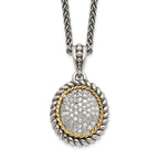 Shey Couture Sterling Silver with 14K Accent 18 Inch Antiqued Diamond Necklace