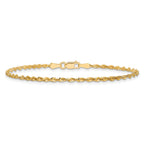 Diamond-Cut Rope Chain in 14K Yellow Gold, 2mm