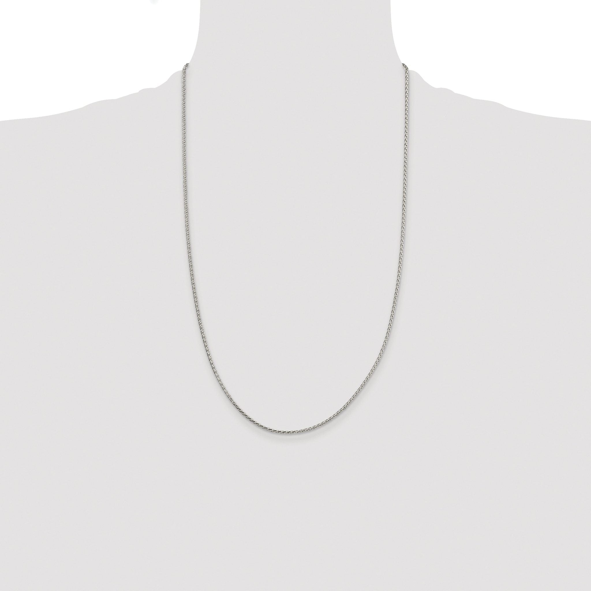 Diamond-Cut Spiga Chain Necklace in Sterling Silver