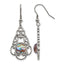 Stainless Steel Polished Filigree Drop Dangle Earrings for Women